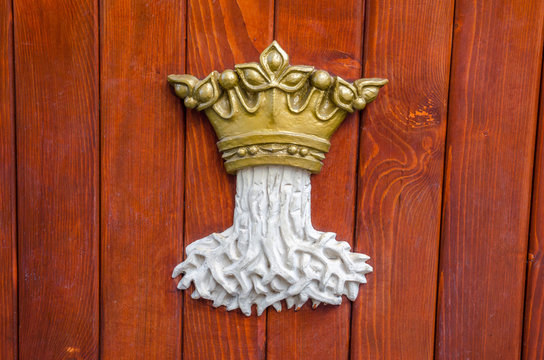Emblem of old town Brasov, Romania.