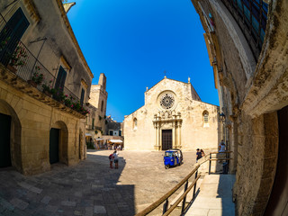 Historic Cathedral architecture of Santa Maria Annunziata in Otranto city square, Province of Lecce...