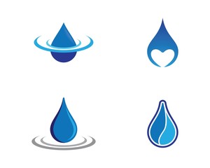 Water drop logo template vector icon