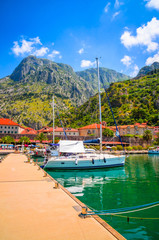 Port in old town Kotor, Montenegro.
