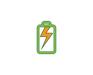 Battery charger logo icon