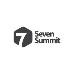 Seven Summit Vector Template Design Illustration