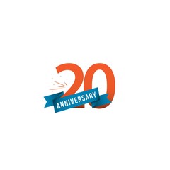 20 Year Anniversary Vector Template Design Illustration