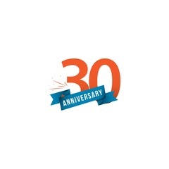 Fototapeta premium 30 Year Anniversary Vector Template Design Illustration