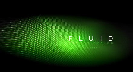 Digital flowing wave particles abstract background