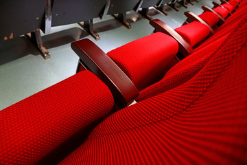 stacked chairs in the theatre, China