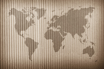 world map vintage pattern /Natural Recycled Paper Texture.