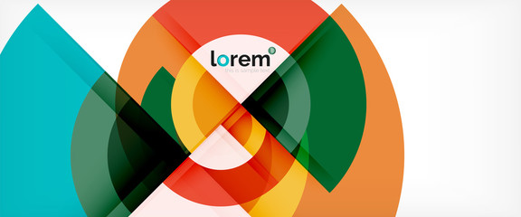 Obraz premium Multicolored round shapes abstract background