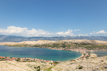 aerial view pag croatia