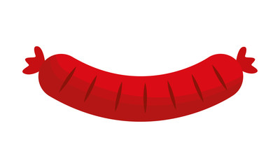 sausage on white background