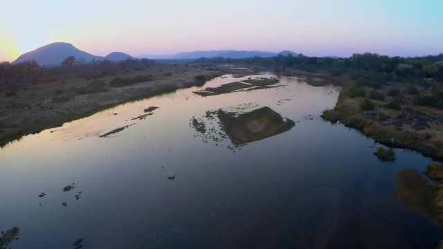 Beautiful Sunset Time Lapse At Crocodile River, Malelane Gate to Kruger park, South Africa