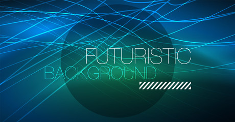 Neon glowing magic background, neon banner, night sky wallpaper. Magic light effect. Christmas abstract pattern.