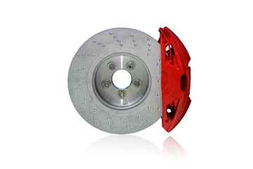 Car disc brakes on the background clipping part.