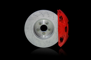 Car disc brakes on the background clipping part.