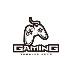 Game gaming esport logo design, joystick controller keypad vector icon © putra_purwanto