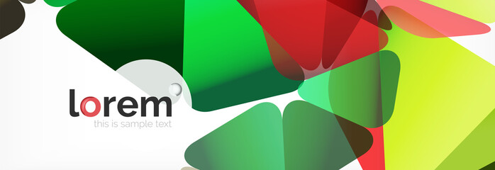 Vector colorful geometric triangle background, crystal banner design