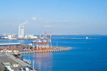 三重県四日市の工業地帯