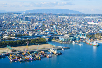 三重県四日市市の工業地帯