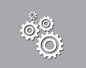 gears on white background