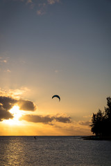 sunset in mauritius, africa