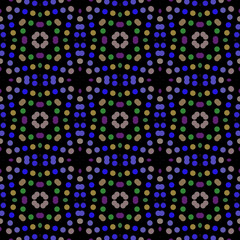 Seamless abstract pattern background with a variety of colored circles.