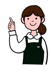 説明＿女性＿エプロン