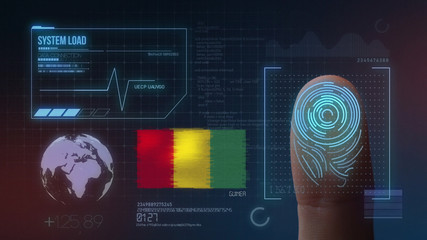 Finger Print Biometric Scanning Identification System. Guinea Nationality