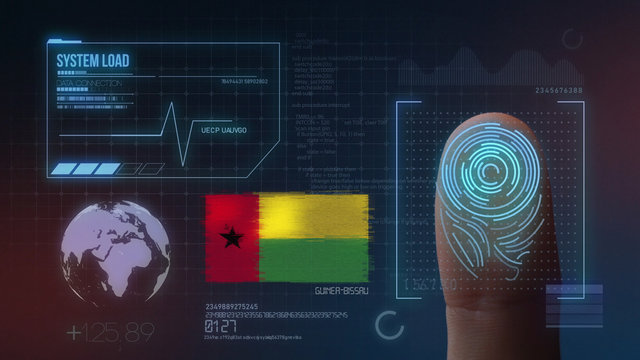 Finger Print Biometric Scanning Identification System. Guinea-Bissau Nationality - Powered by Adobe
