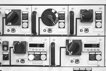 the buttons on the industrial equipments