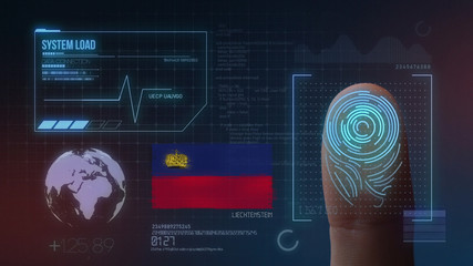 Finger Print Biometric Scanning Identification System. Liechtenstein Nationality