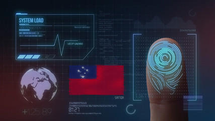 Finger Print Biometric Scanning Identification System. Samoa Nationality