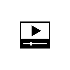 Video Player Black Icon EPS 10 - vector