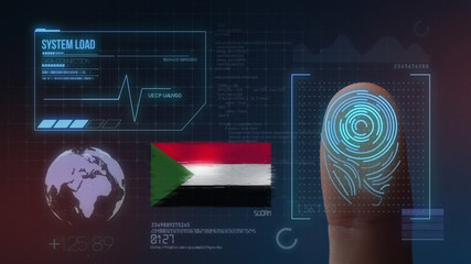 Finger Print Biometric Scanning Identification System. Sudan Nationality