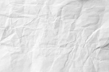 Crumpled white paper texture