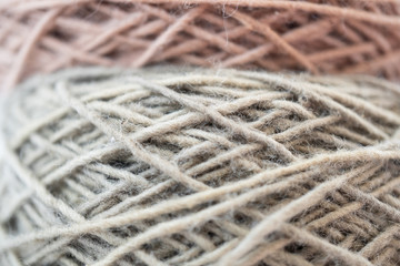 macro shot of pastel color tone natural dye thread