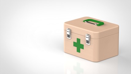 救急箱　緑　右　パース