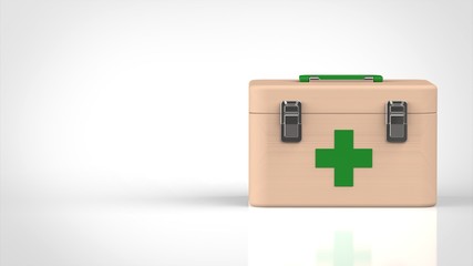 救急箱　緑　正面　右