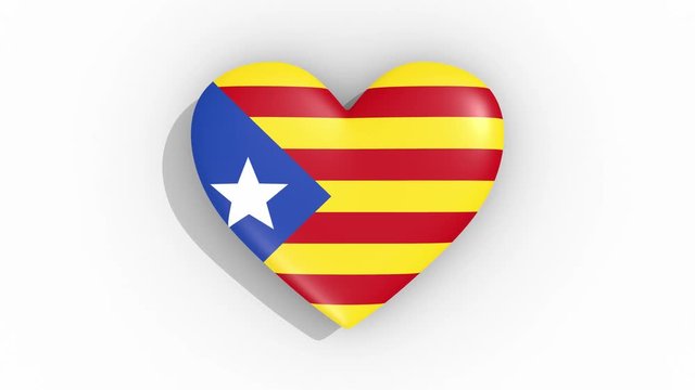 Heart in colors flag blue Estelada pulses, loop.