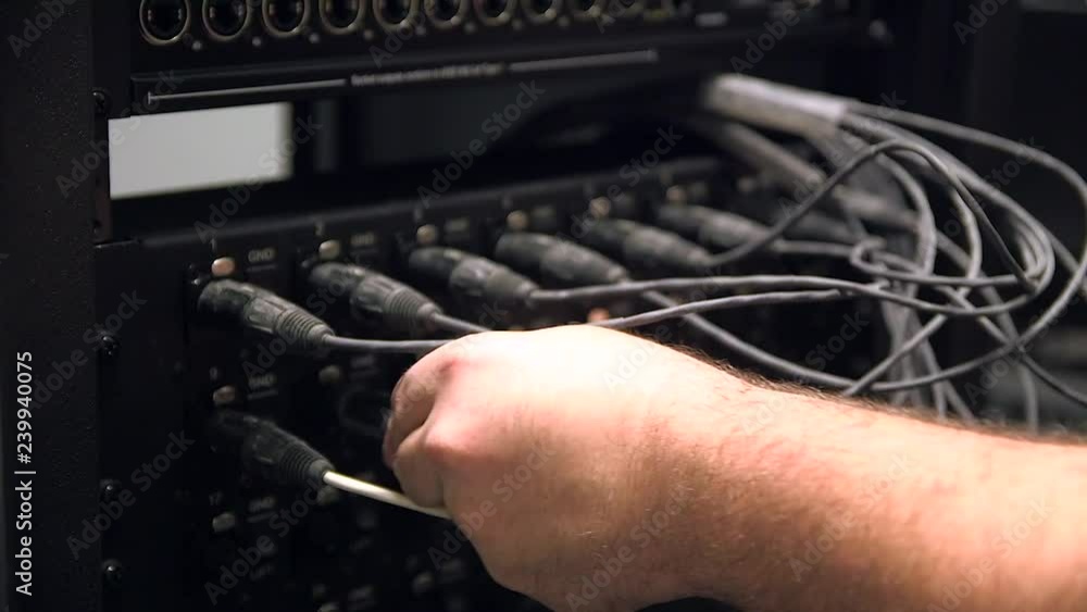 Poster wires cabling install systems with hand