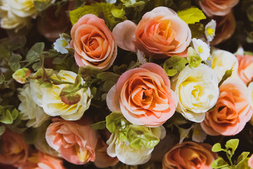 Plastic Roses Flowers Background