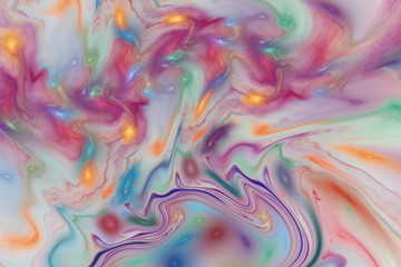 Abstract colorful bordeaux wavy texture. Fantasy fractal background. Digital art. 3D rendering.