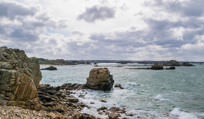 Plougrescant, côtes-d'Armor,, Bretagne, France.