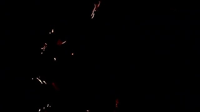 Bright fiery flashes and sparks. Burning steel wool. Abstract flame background.