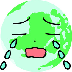 Facial expression of a eco round earth
