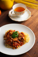  vegetarian bolognese mushroom spaghetti