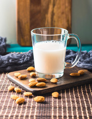 Vegan non dairy almond nut plant milk
