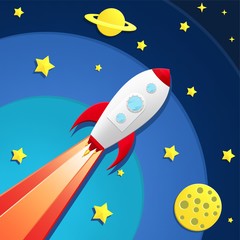 rocket in space