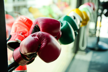 boxing glove at gym