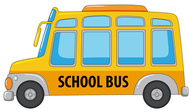 A school bus on white background