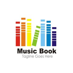 music book logo concept.